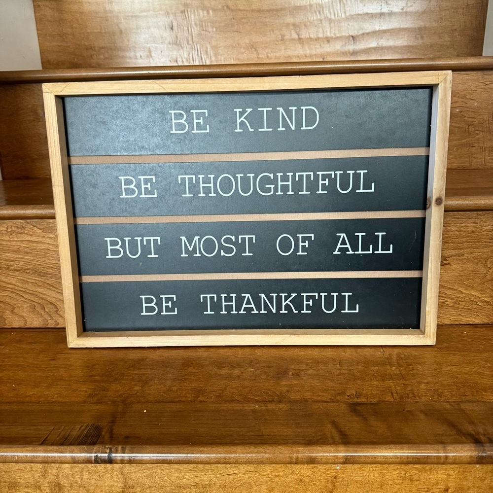 Rustic Modern Farmhouse Wood Frame Sign Robert Stanley Collection 19.7”x13.75”